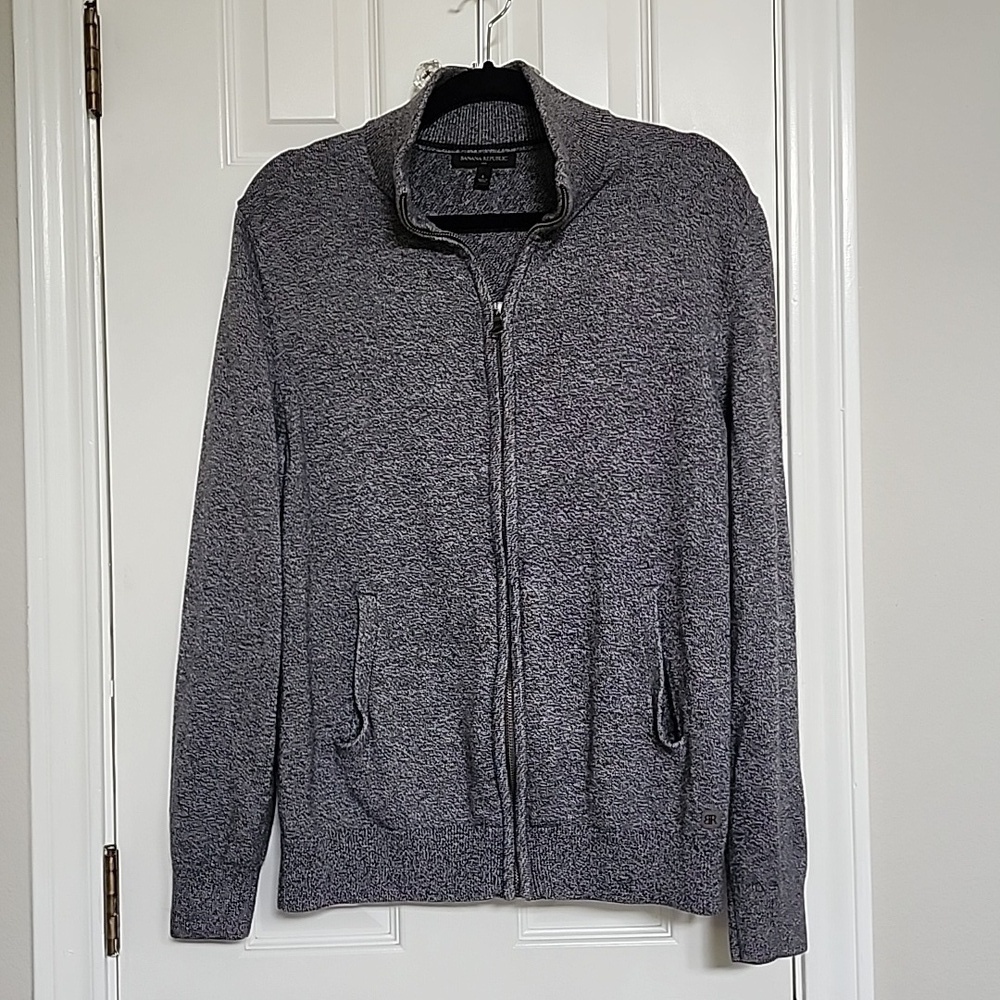 Banana Republic Men's Gray Zip Cardigan​​​​​